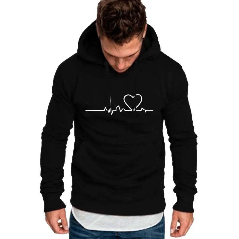 Sweats à Capuche – Design Battement de Cœur
