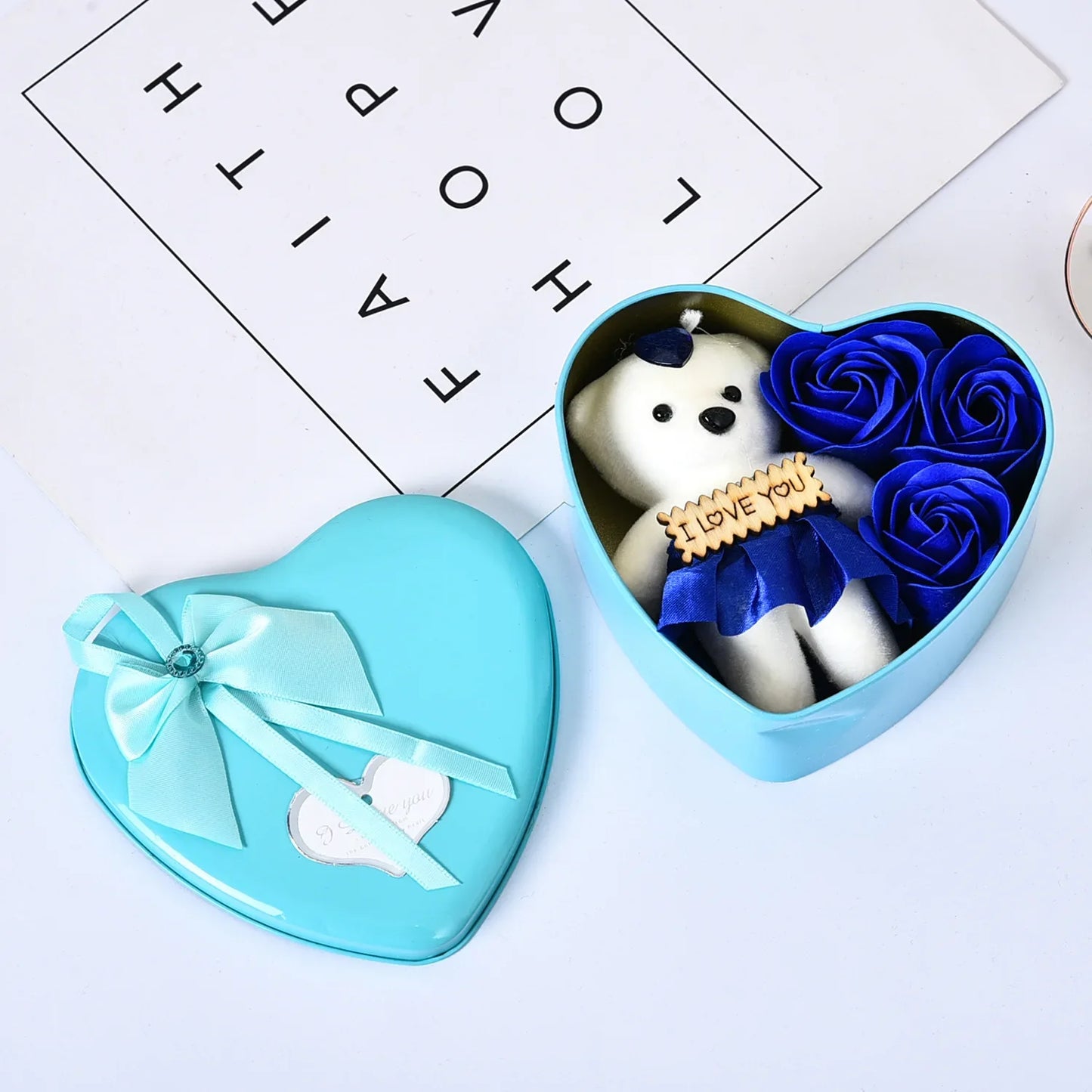 Coffret Cadeau en Fer en Forme de Cœur