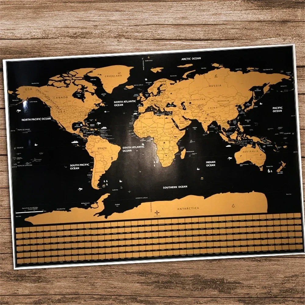 Carte du monde à gratter