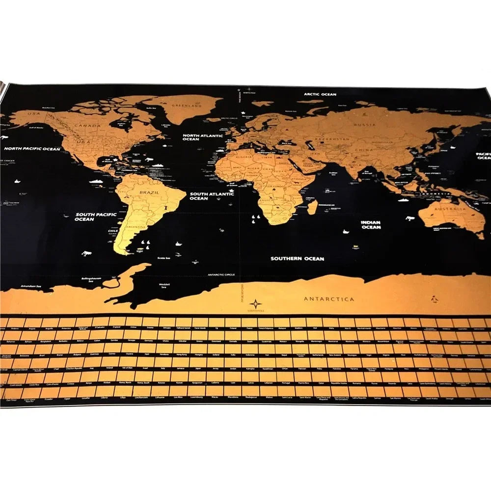 Carte du monde à gratter