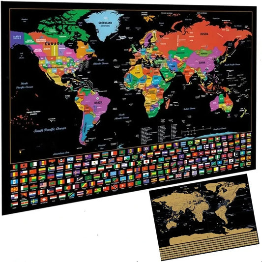 Carte du monde à gratter