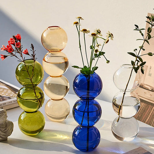 Vase à Bulles en Verre Nordique