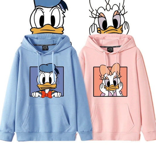 Sweat à Capuche Couple Donald et Daisy